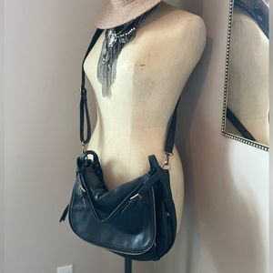 David Jones Black leather handbag